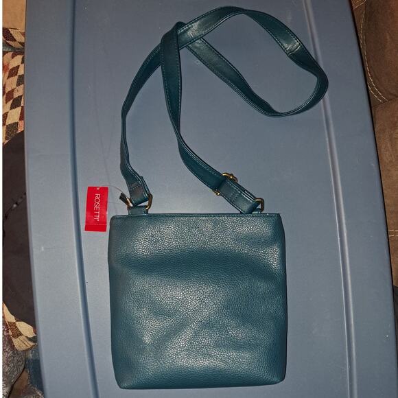 Rosetti Dark Green Crossbody Bag with Floral Design & Adjustable Straps - Picture 5 of 8